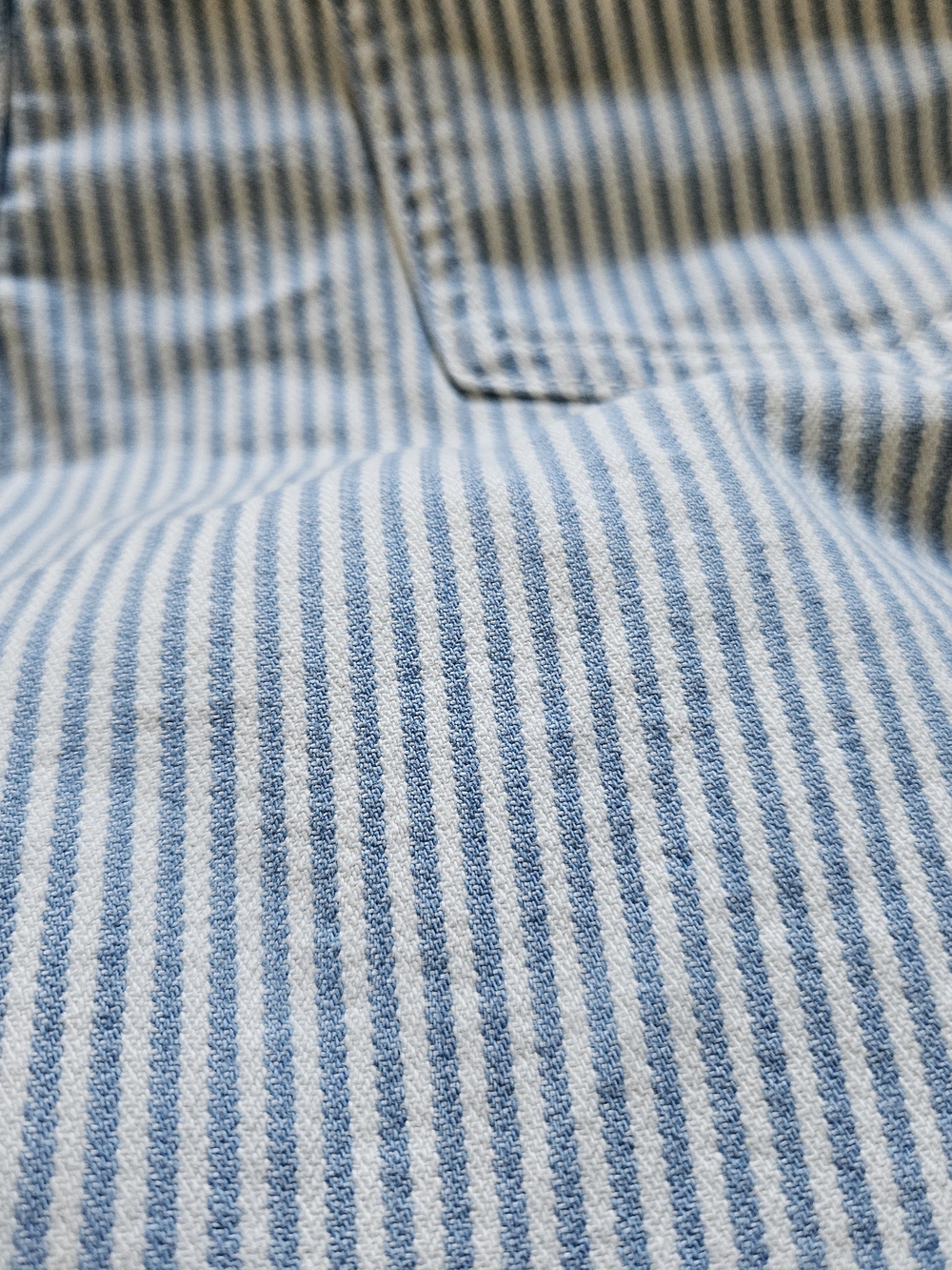 M&S 90's Boyfriend Blue & White Striped Shorts - Picture 2 of 10